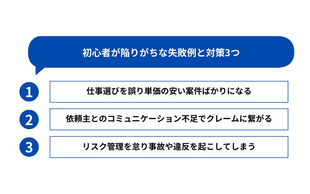 初心者が陥りがちな失敗例と対策3つ