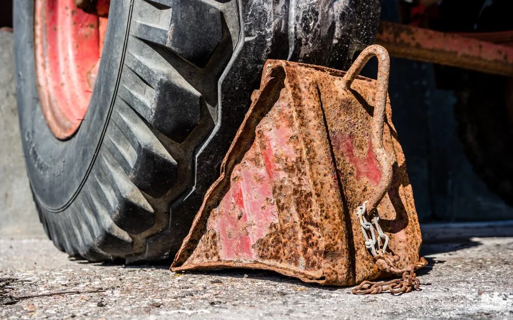 トラック用輪止めの種類と素材