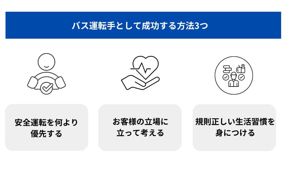 バス運転手として成功する方法3つ